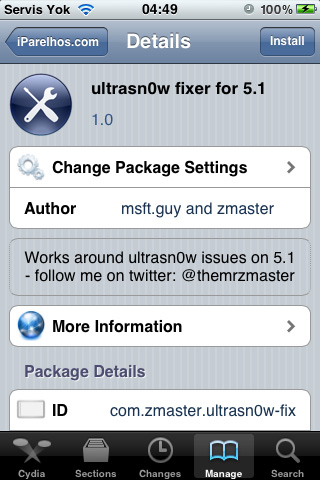 iOS 5.1’li iPhone 3GS ve iPhone 4, Ultrasn0w Fixer 5.1 ile nasıl Unlock yapılır