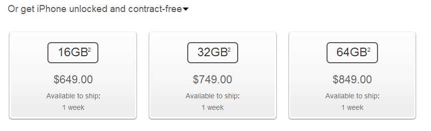Sim Kilitsiz iPhone 5 (unlocked) Amerika’da satışta!