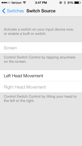 iOS 7’de iPad ve iPhone’lar baş hareketi ile kontrol edilebiliyor